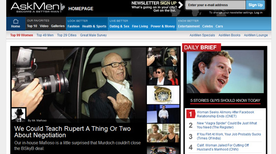 AskMen.com discuss Rupert Murdoch